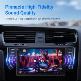 Haudio Android 13 touchscreen interface for quick app access and controls