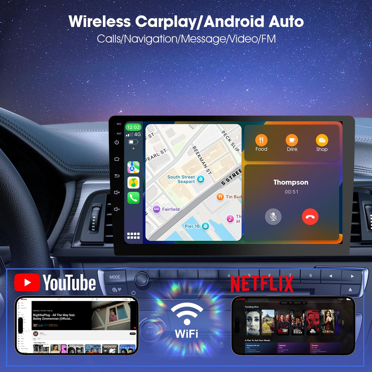 Haudio Bluetooth 5.4 and WiFi6 provide stable wireless CarPlay connections