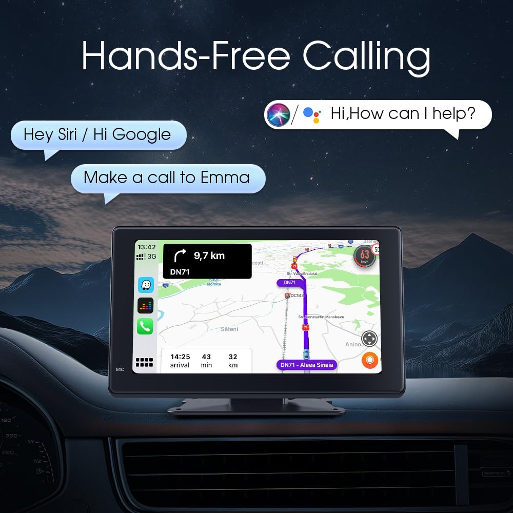 Haudio mounted on dashboard demonstrating easy installation and visibility