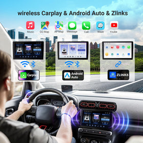 Haudio double din car stereo enables seamless app access.