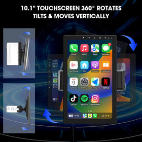 Haudio dual USB DVR ports allow wired CarPlay and secure dashcam recording.