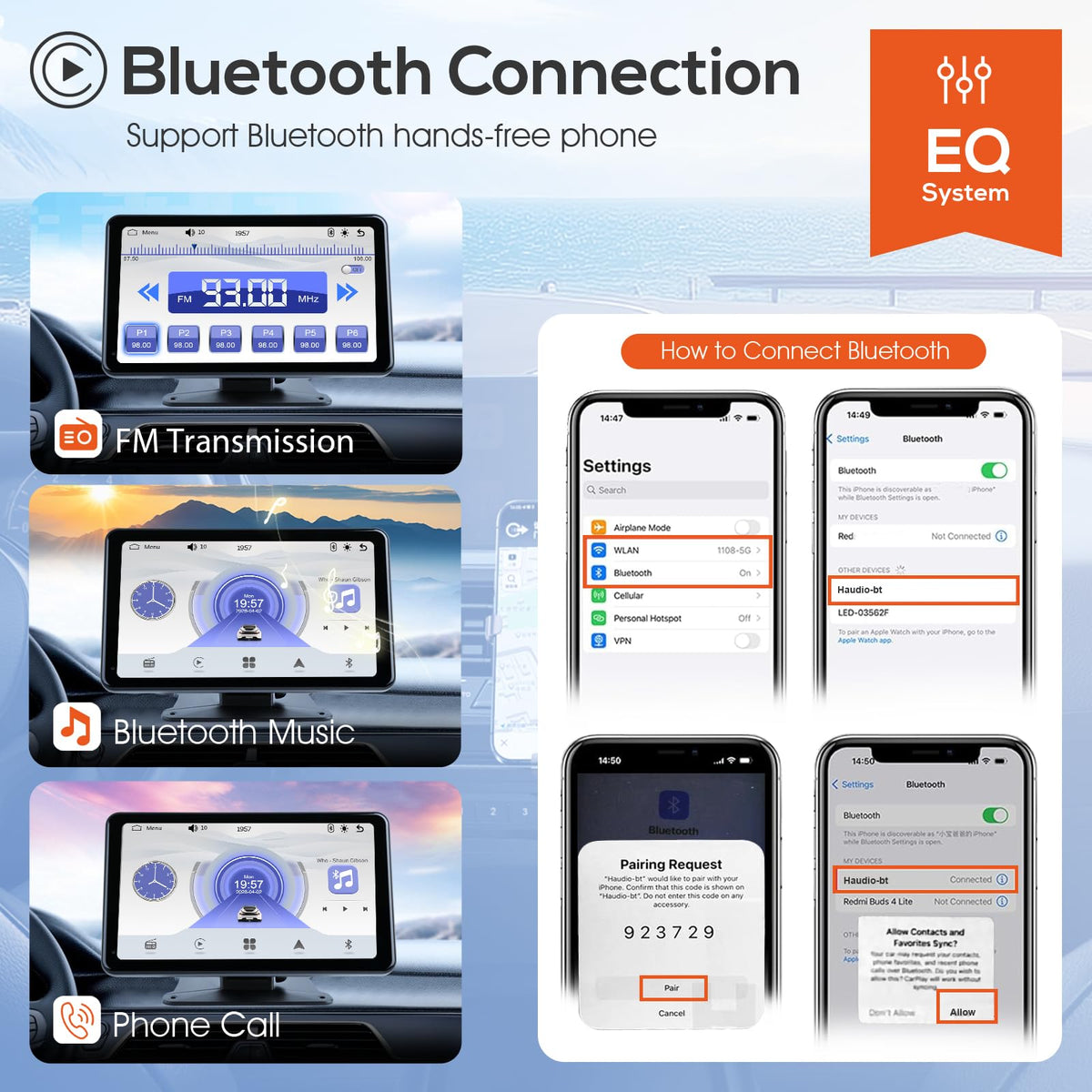 Haudio broadcasting via FM transmitter to factory radio for seamless audio streaming