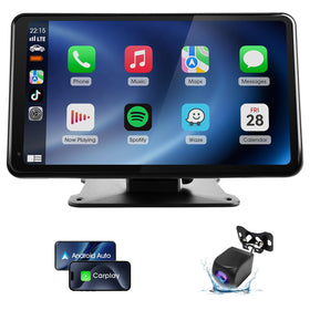 Haudio front display showing home screen and quick access for safer driving