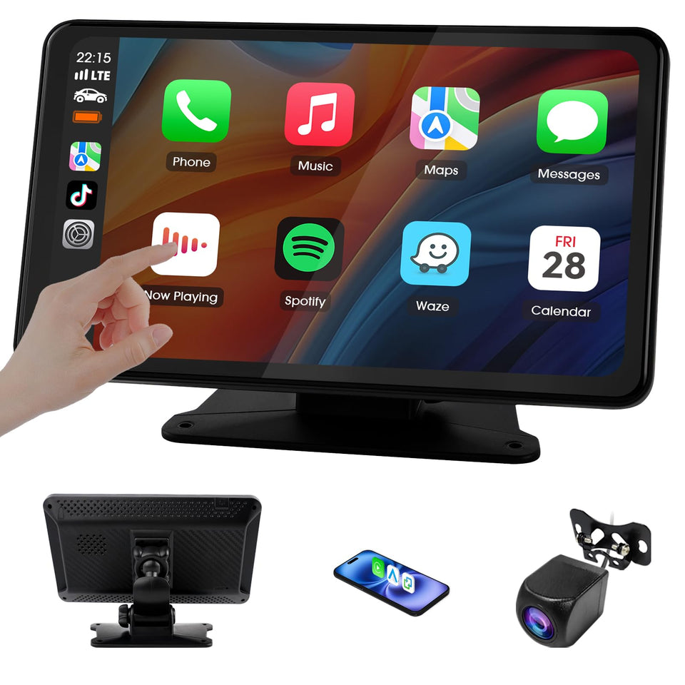 Haudio front display showing CarPlay interface and clear icons for easier driving