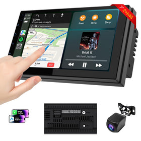 Haudio front panel display showing home screen and apps for easy control
