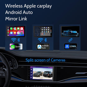 Haudio IPS 9-inch dashboard touchscreen for intuitive in-dash control.