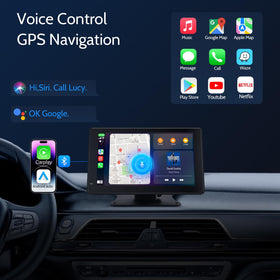 Haudio in lifestyle driving scene showing phone integration and hands-free safety