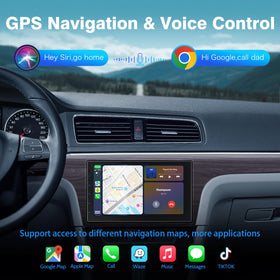 Haudio phone mirroring lets you access apps on the car screen.