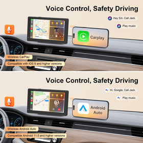 Haudio screen showing CarPlay navigation for safer, hands-free routing