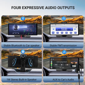 Haudio 256GB TF card storage for local media and footage.