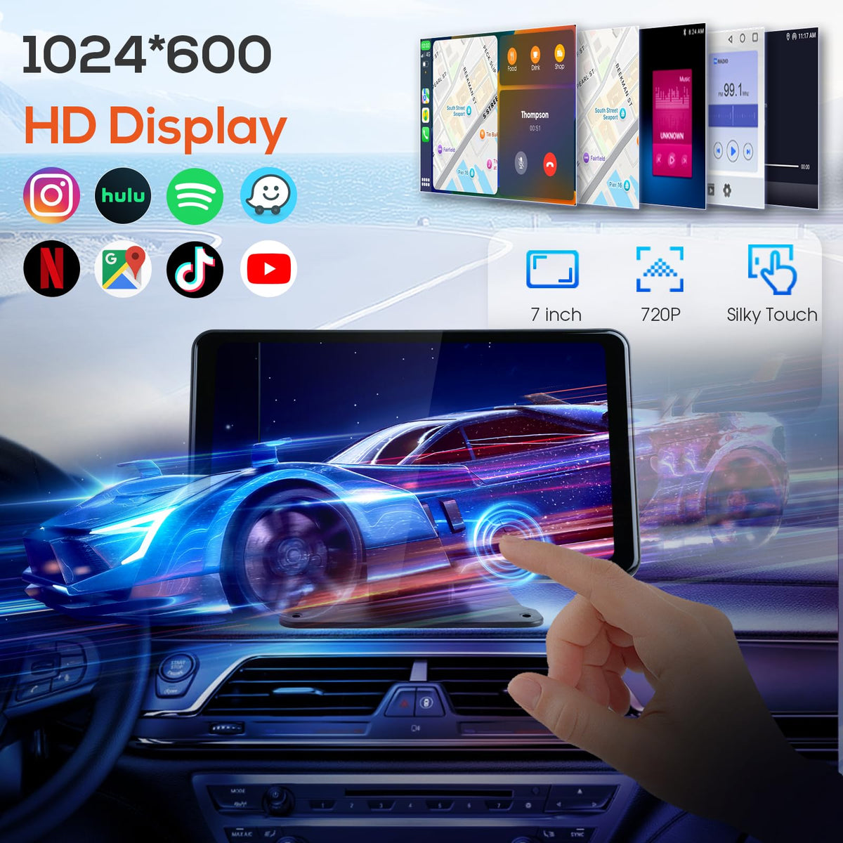 Haudio SD/TF card slots with remote control for quick media playback and convenience