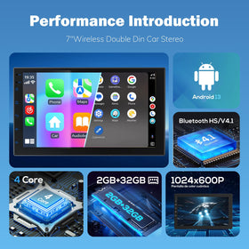 Haudio 7-inch HD touchscreen offers crisp visuals and responsive navigation.