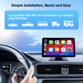 Haudio side profile illustrating slim portable design for neat dashboard fit