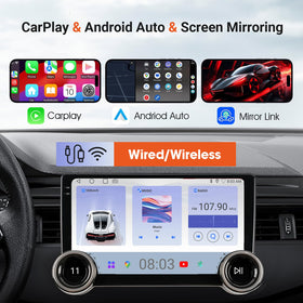 Haudio touchscreen close-up highlighting responsive glass and bright icons