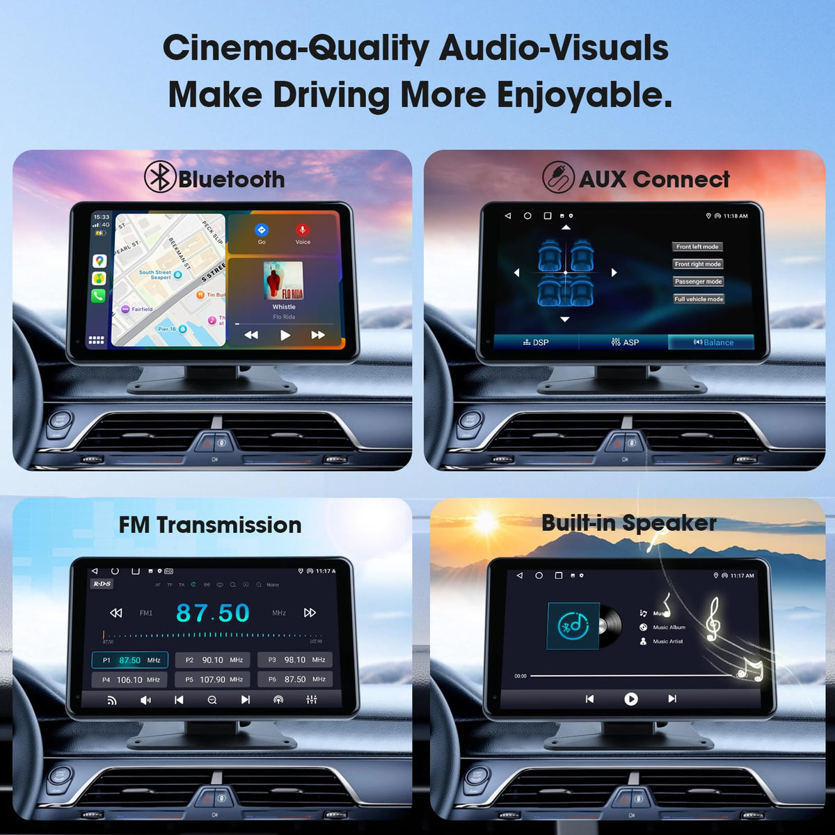 Haudio touchscreen displaying GPS navigation for easier route guidance