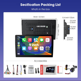 Haudio wireless CarPlay adapter with Bluetooth for hands-free use and charging.