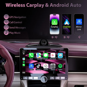 Haudio wireless CarPlay and Android Auto for seamless smartphone use.