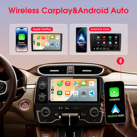Haudio wireless CarPlay Android Auto connection enables hands-free navigation and streaming.