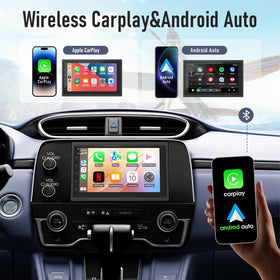 Haudio wireless CarPlay and Android Auto for seamless smartphone integration.