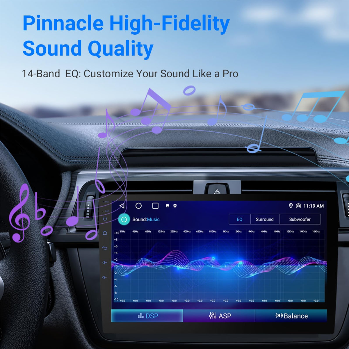 Haudio wireless CarPlay screen enabling seamless navigation and music on the go