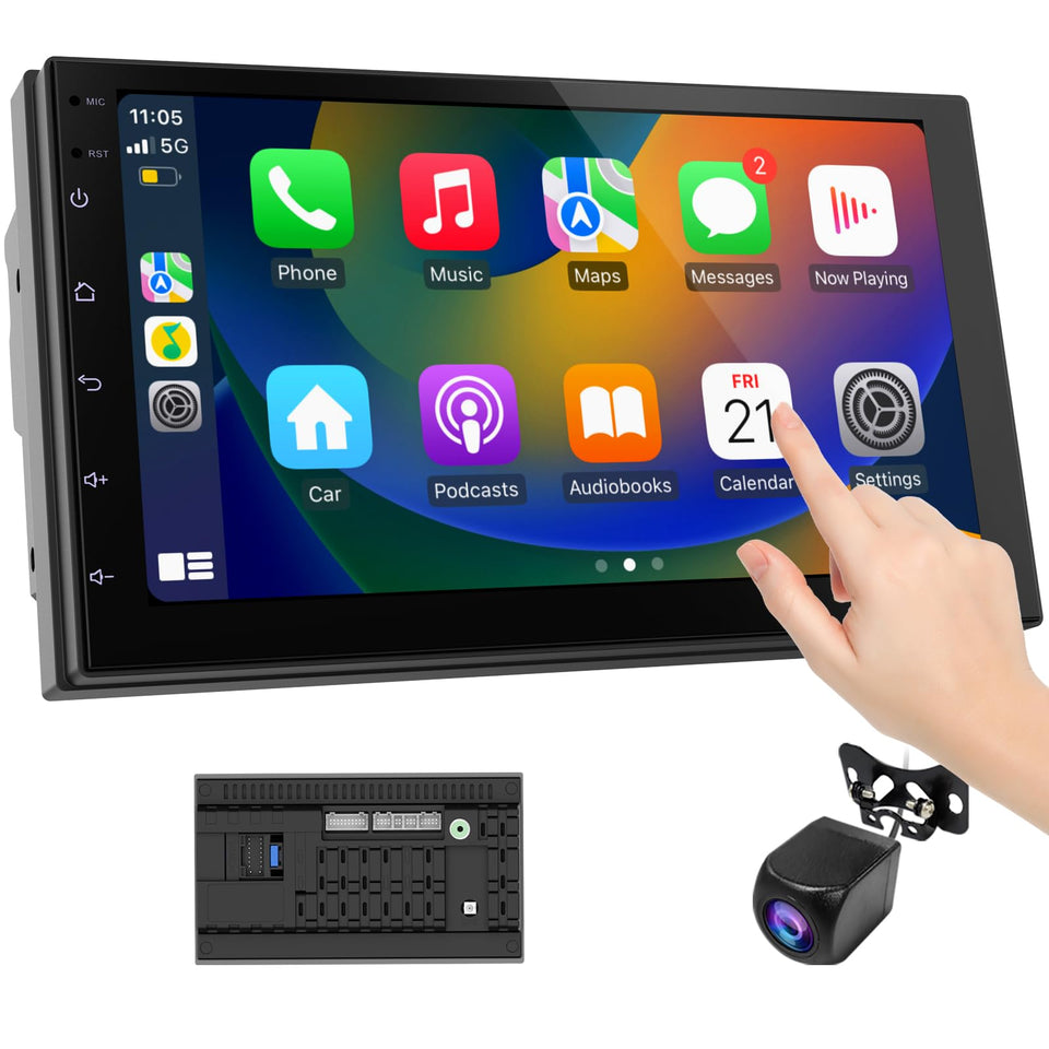 Haudio wireless CarPlay screen 7 inch: intuitive navigation and entertainment on the dash.