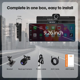 Haudio wireless CarPlay screen installation kit included for quick setup