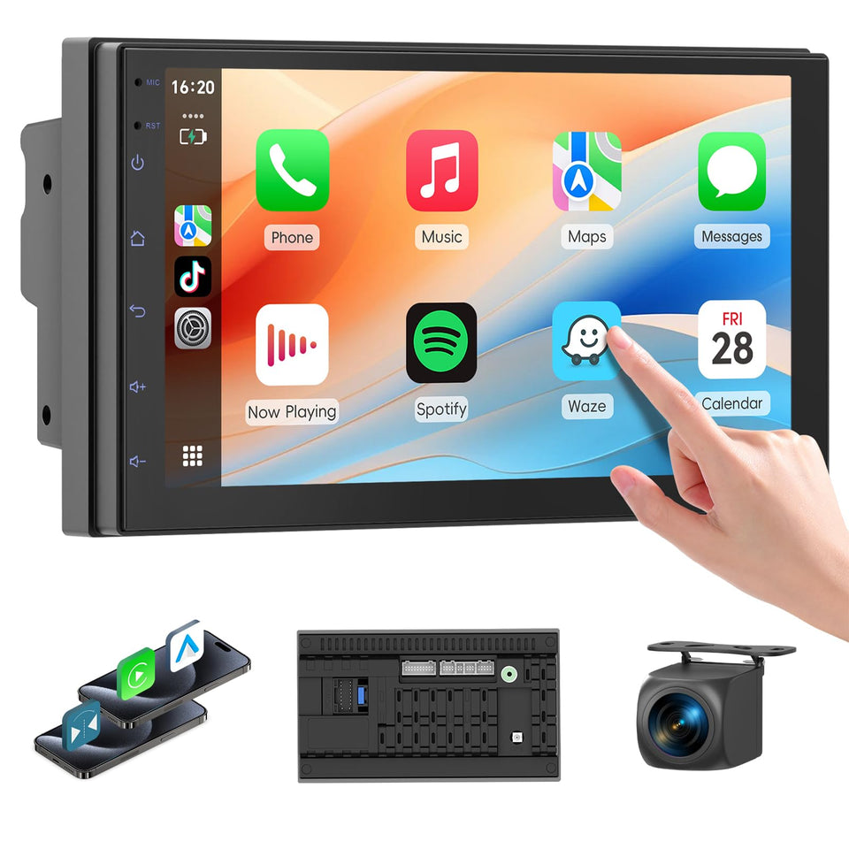 Haudio 7‑inch IPS touchscreen display for crisp navigation and media viewing