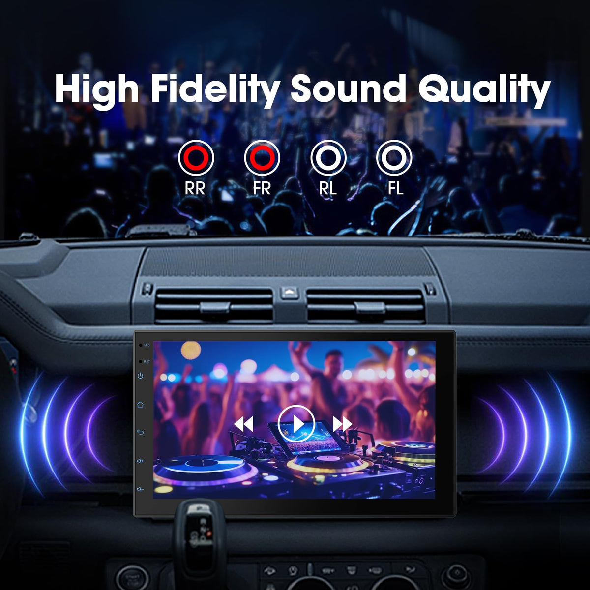 Haudio 7 7-inch mirror link supports Android and iOS screen mirroring
