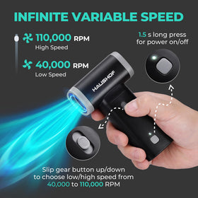 HAUSHOF 8V mini air duster cleans PCs and keyboards with precision
