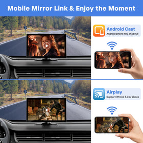 HAUXIY included dual mounts for the CarPlay screen