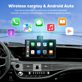 HAUXIY 9-inch CarPlay screen with 1080p rear camera for night visibility