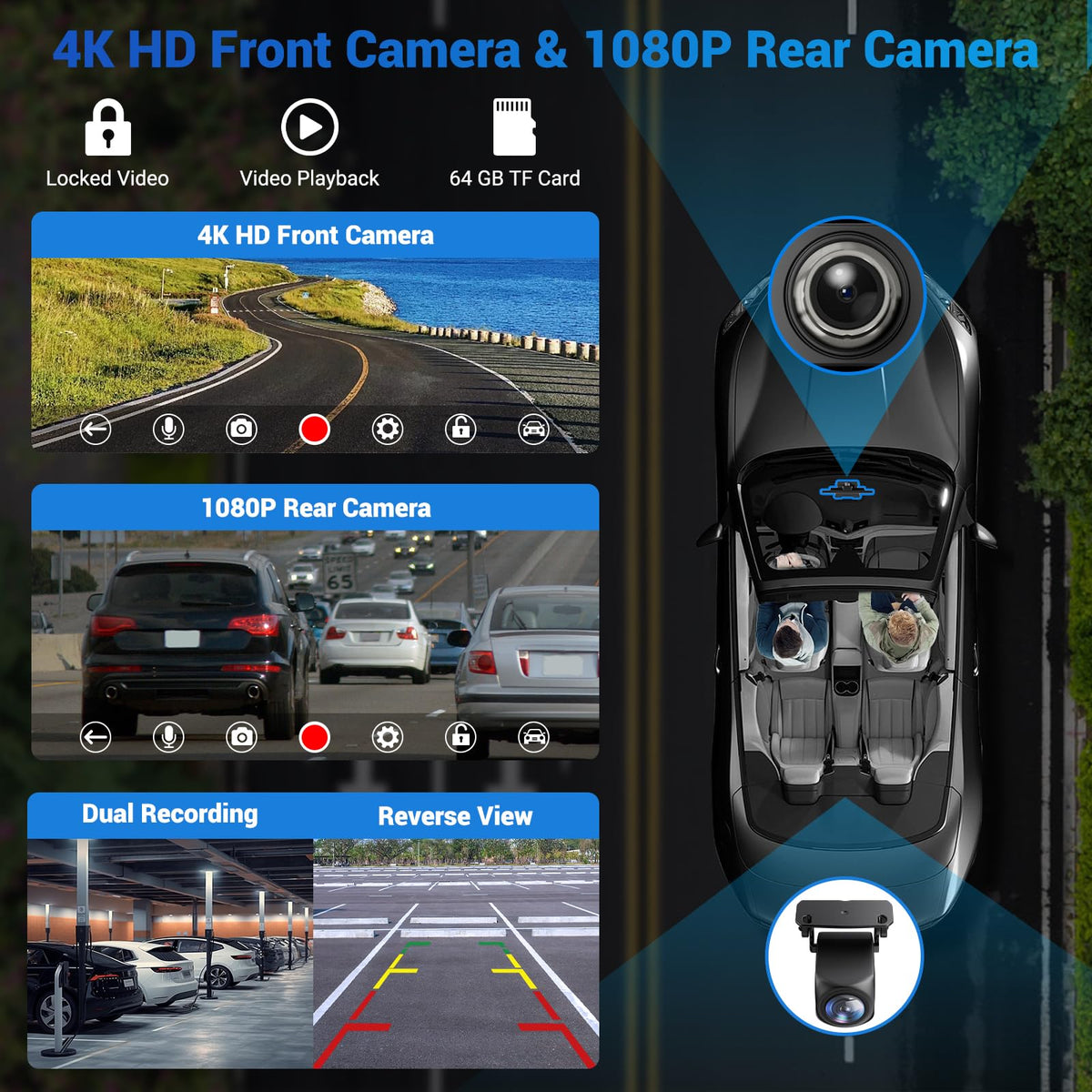 HAUXIY split-screen display shows navigation beside camera view