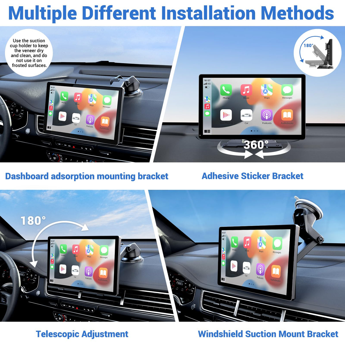 HAUXIY voice control with CarPlay and Android Auto reduces distraction.
