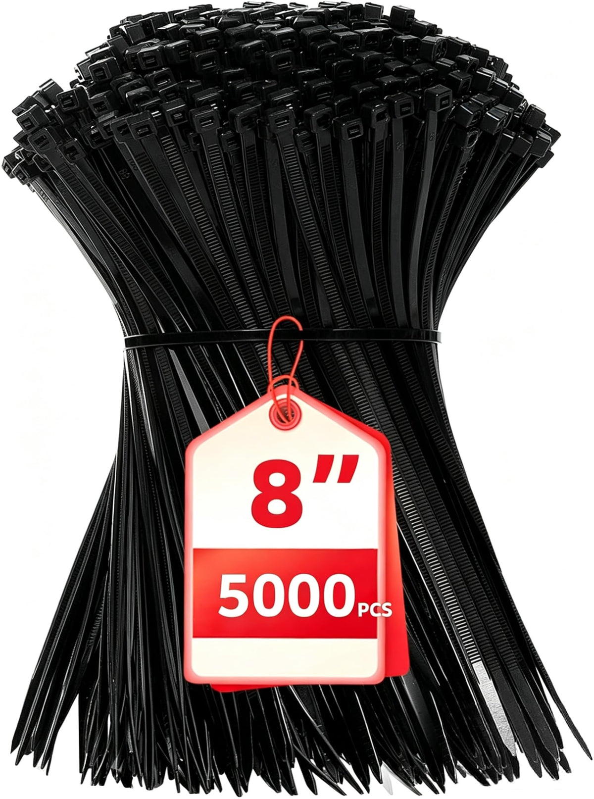 HAVE ME TD 8-inch black zip tie for bulk cable organization