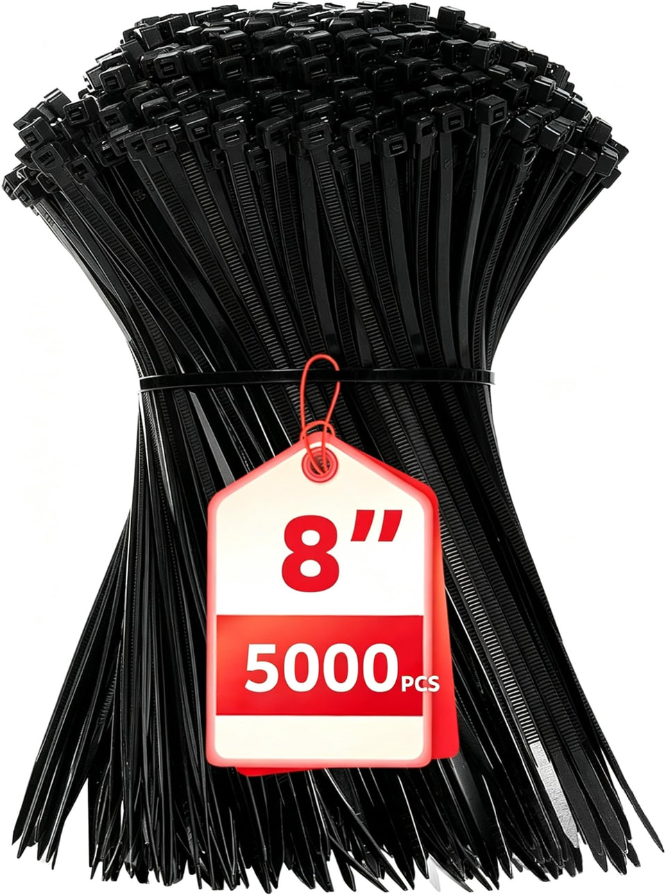 HAVE ME TD 8-inch black zip tie for bulk cable organization