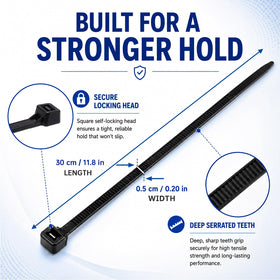 HAVE ME TD close-up of self-locking head highlighting secure nylon teeth for reliable hold