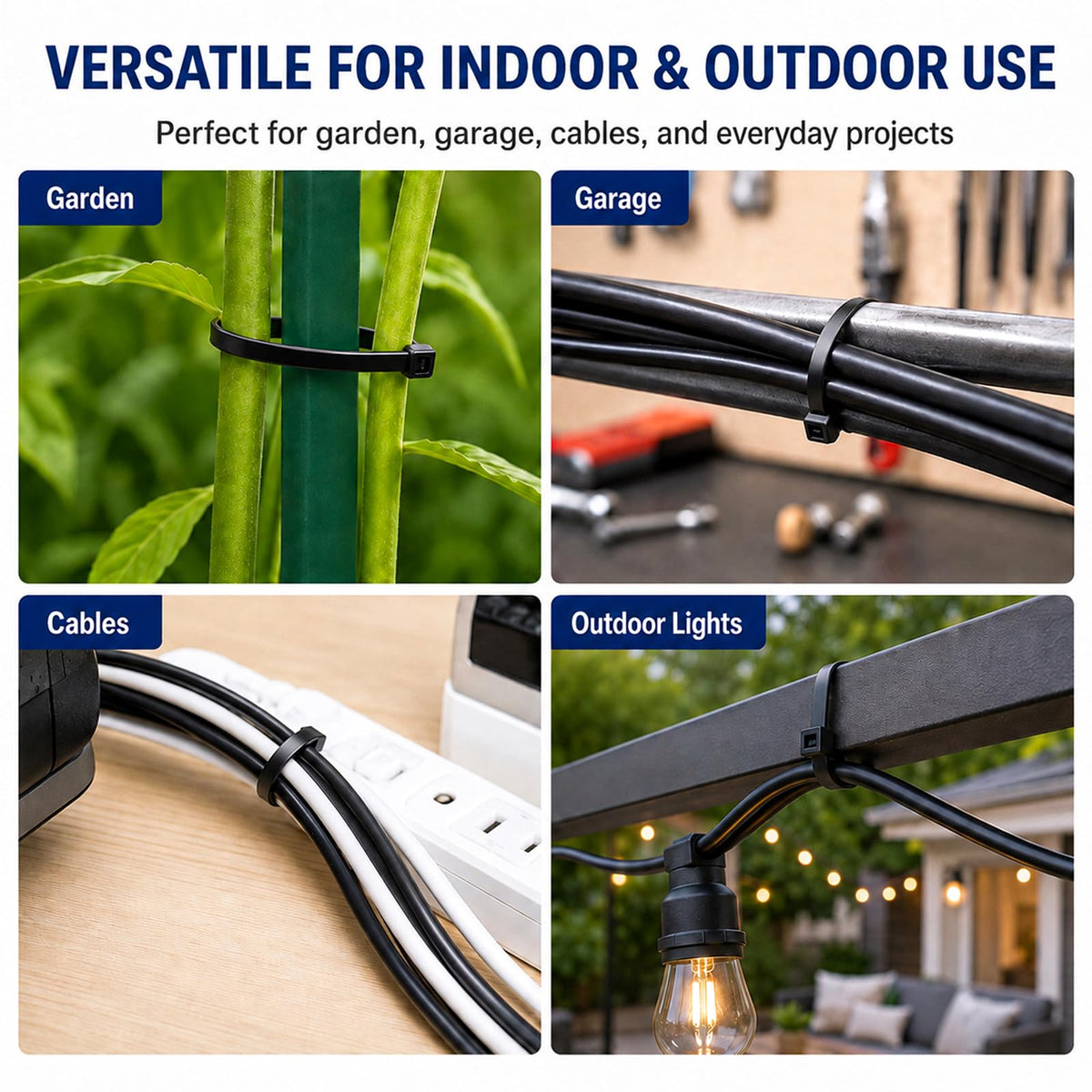 Have Me TD Zip Ties 12-inch 120 lbs tensile strength close-up