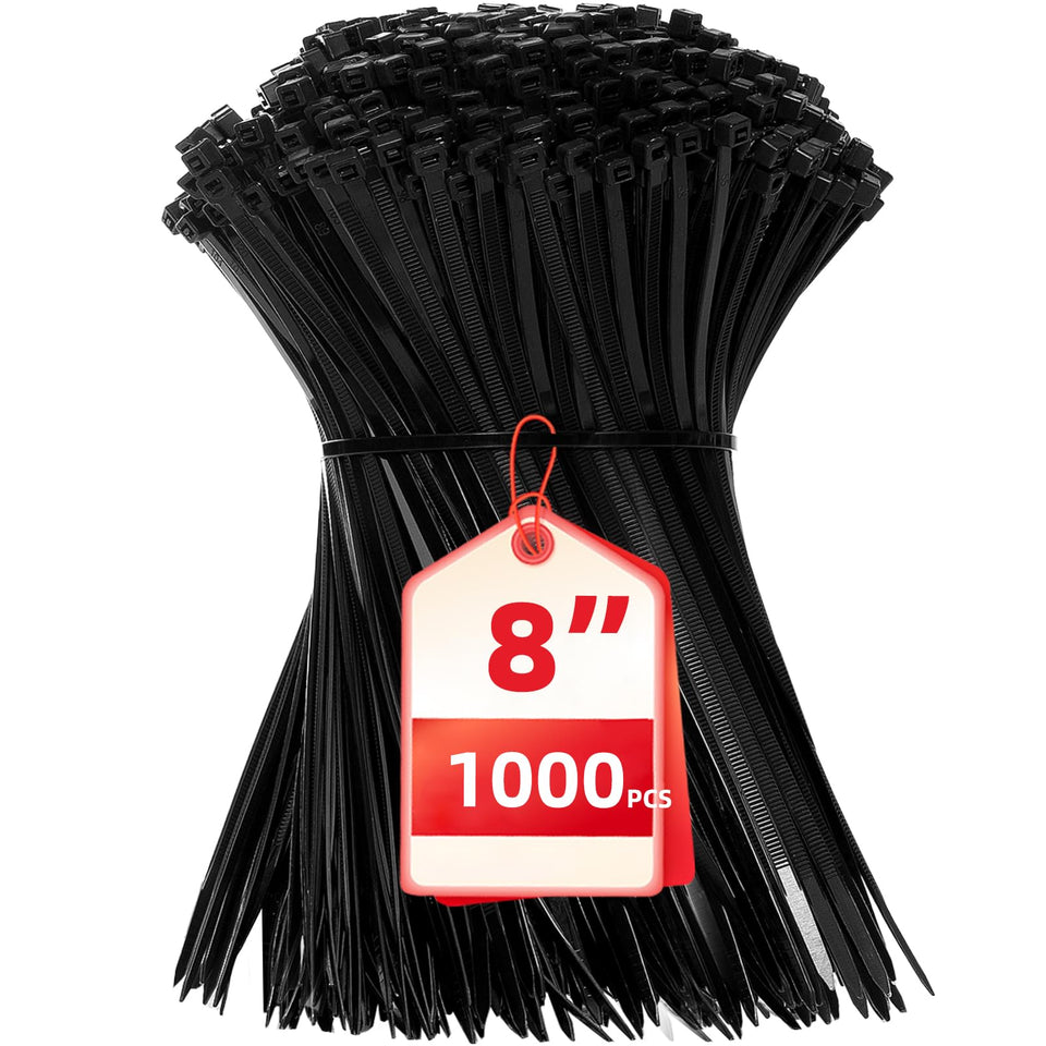 Have Me TD zip ties 8-inch black box for bulk cable organization
