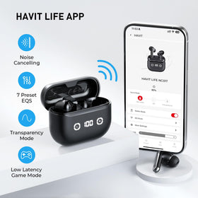 havit app EQ screen showing HAVIT LIFE customization for personalized sound