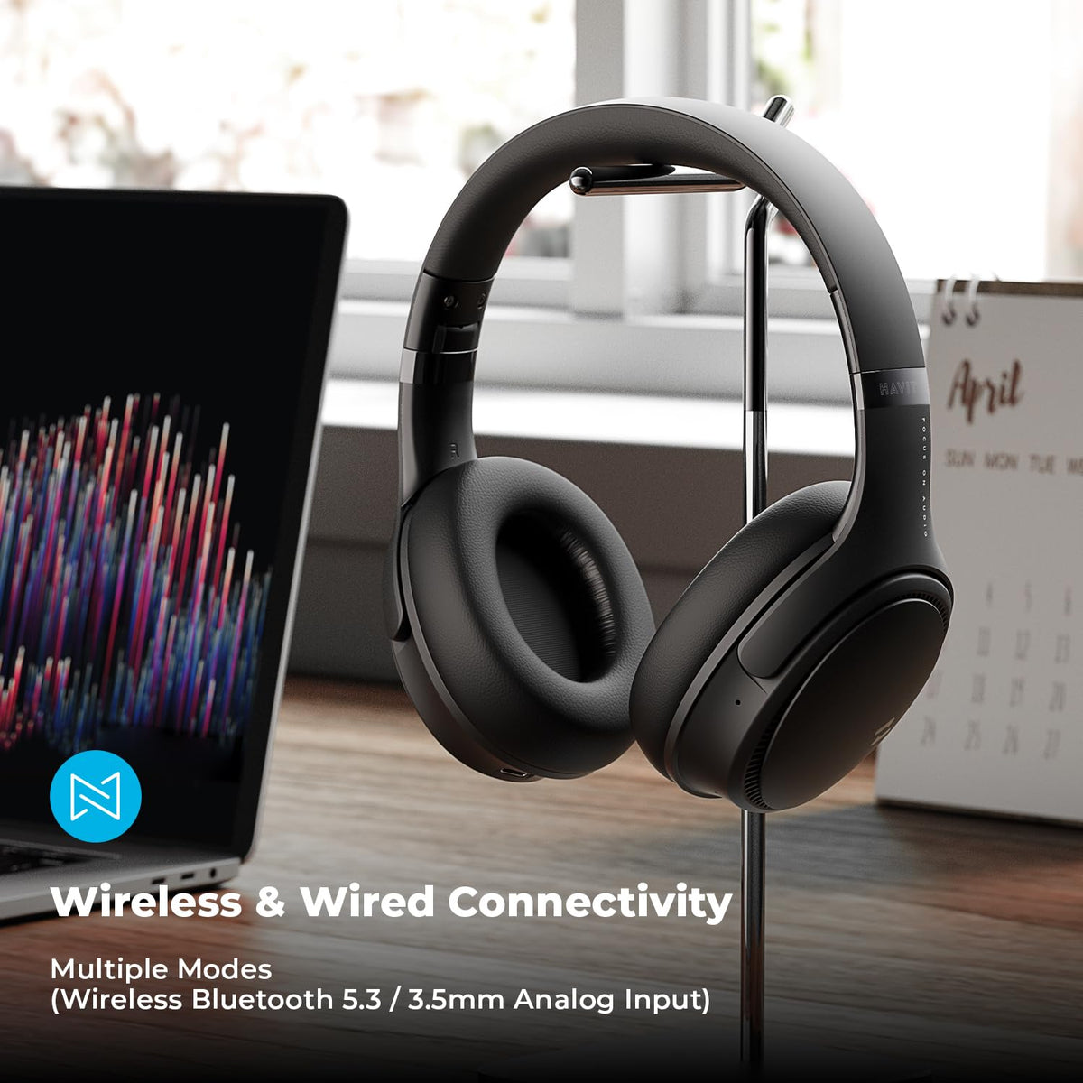 Havit clear call quality microphone captures voice clearly.