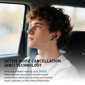 havit earbud close-up texture and nozzle showing build detail and comfort benefit