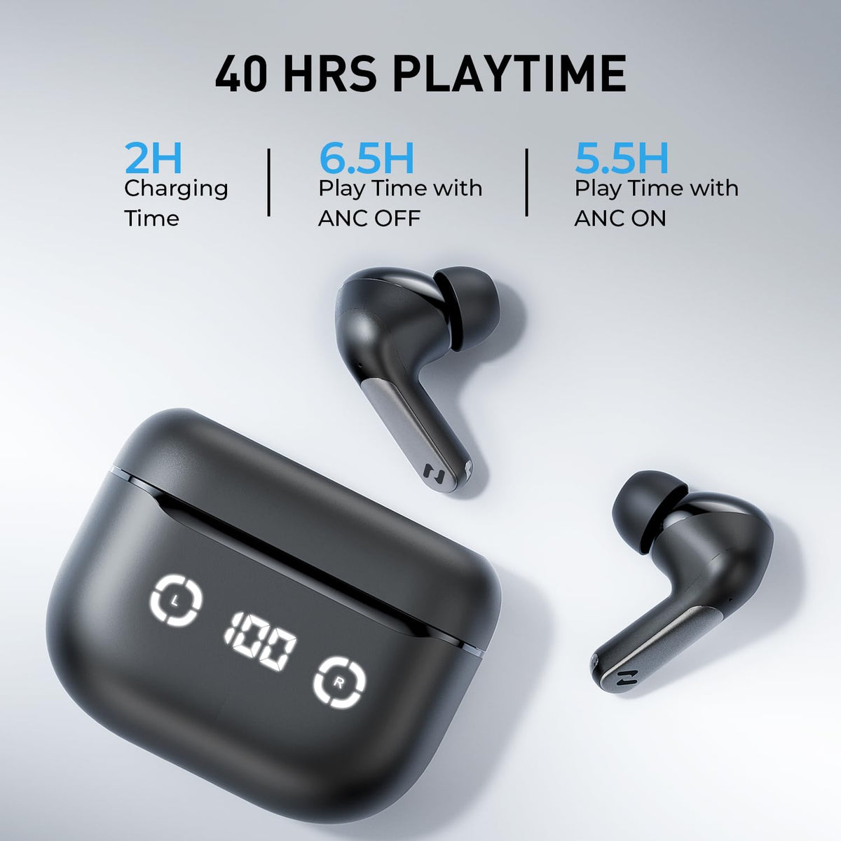 havit earbuds in ear on runner demonstrating secure fit and workout stability