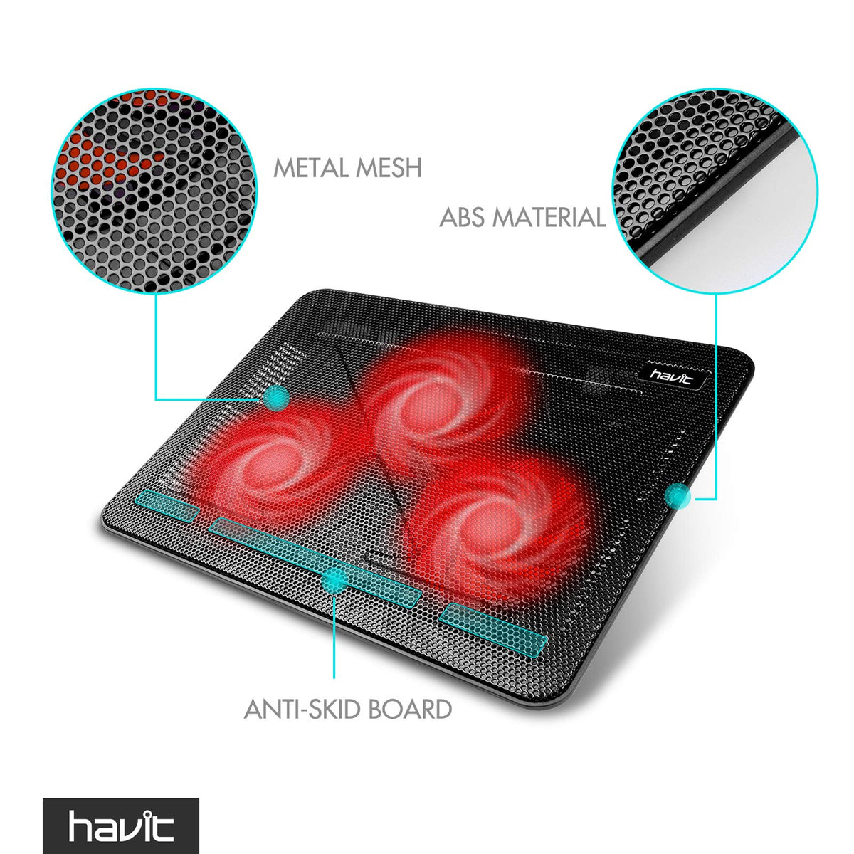 havit illuminated fans in motion benefit: quiet airflow for performance