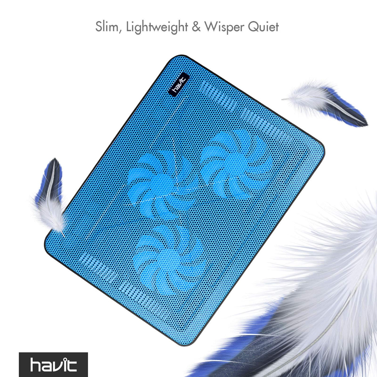 havit illuminated fans in action providing quiet airflow for performance