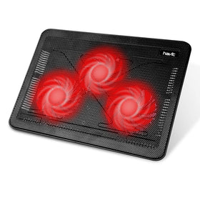 havit front view showing slim cooling pad and sturdy metal mesh benefit: stable cooling