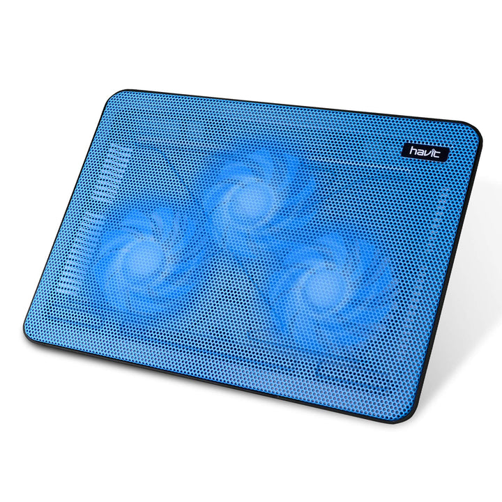havit front view of cooling pad showing stable platform and benefits