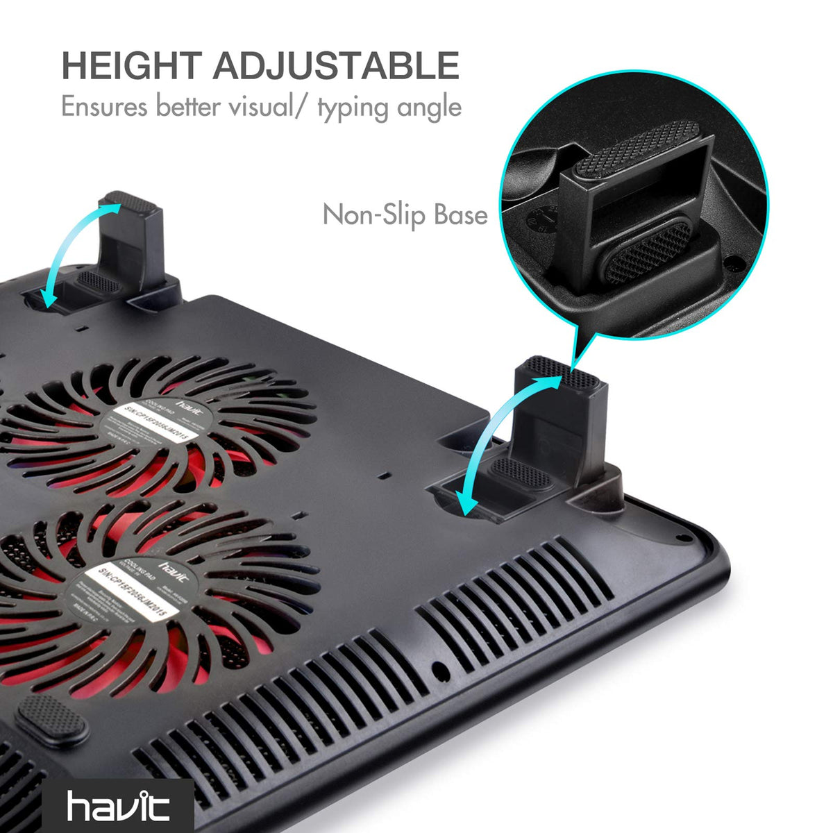 havit two adjustable height settings visible benefit: ergonomic typing angles