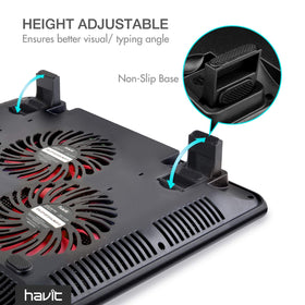 havit two adjustable height settings visible benefit: ergonomic typing angles