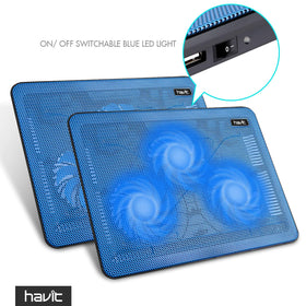 havit close-up metal mesh surface improving airflow and laptop cooling