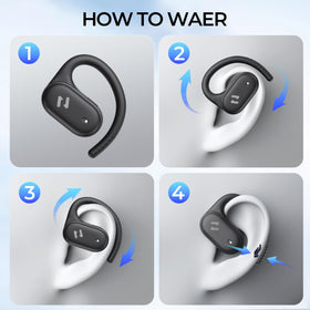 Havit open-ear headphones connect via Bluetooth 5.4 for stable pairing.